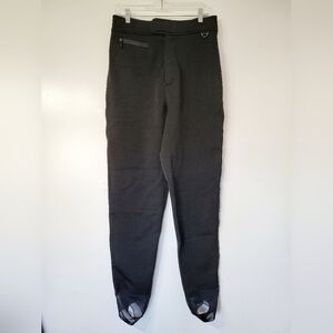 Eddie Bauer Ebtek Schoeller Black Stretch Snow Ski Stirrup Pants Size 12